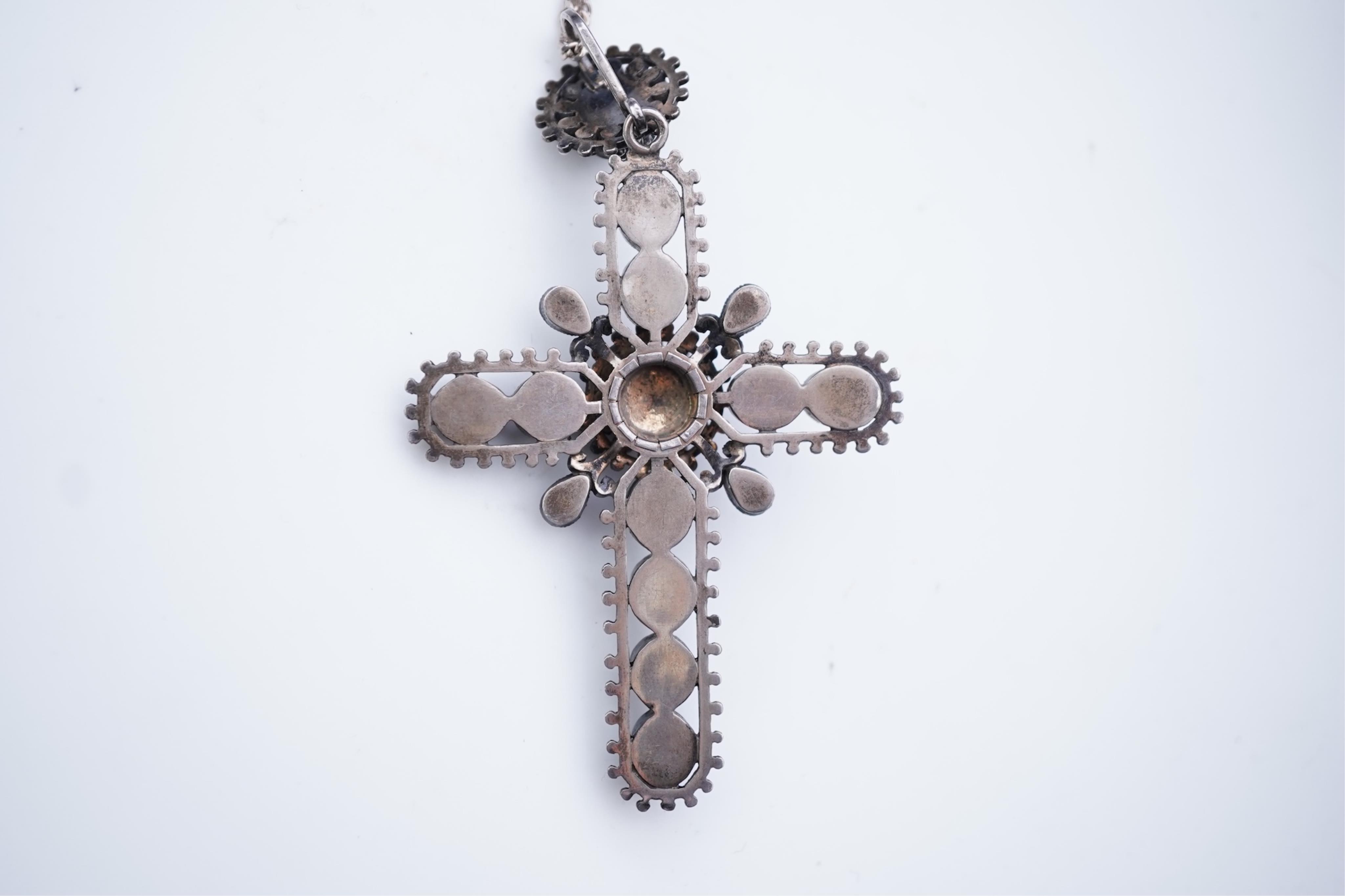 A Renaissance Revival enamel and garnet pendant, late 19th century